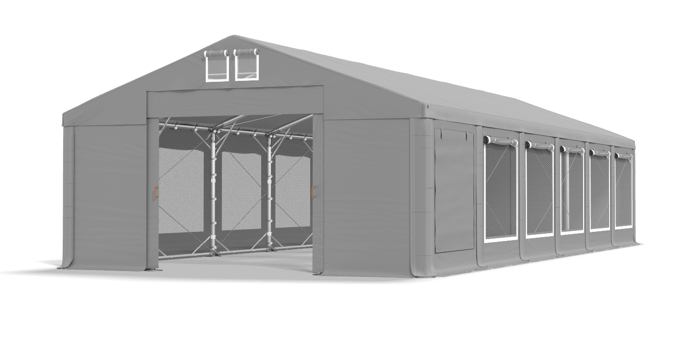 Brána stanu otvorená