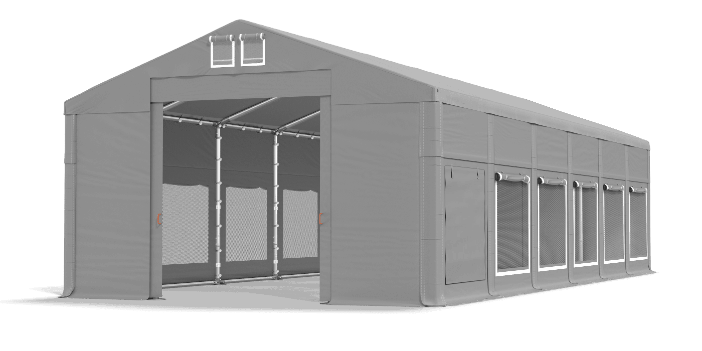 Brána stanu otvorená