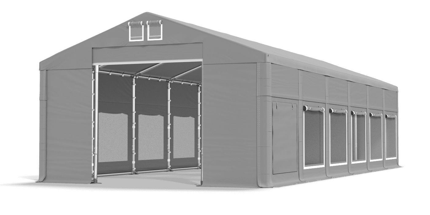 Brána stanu otvorená