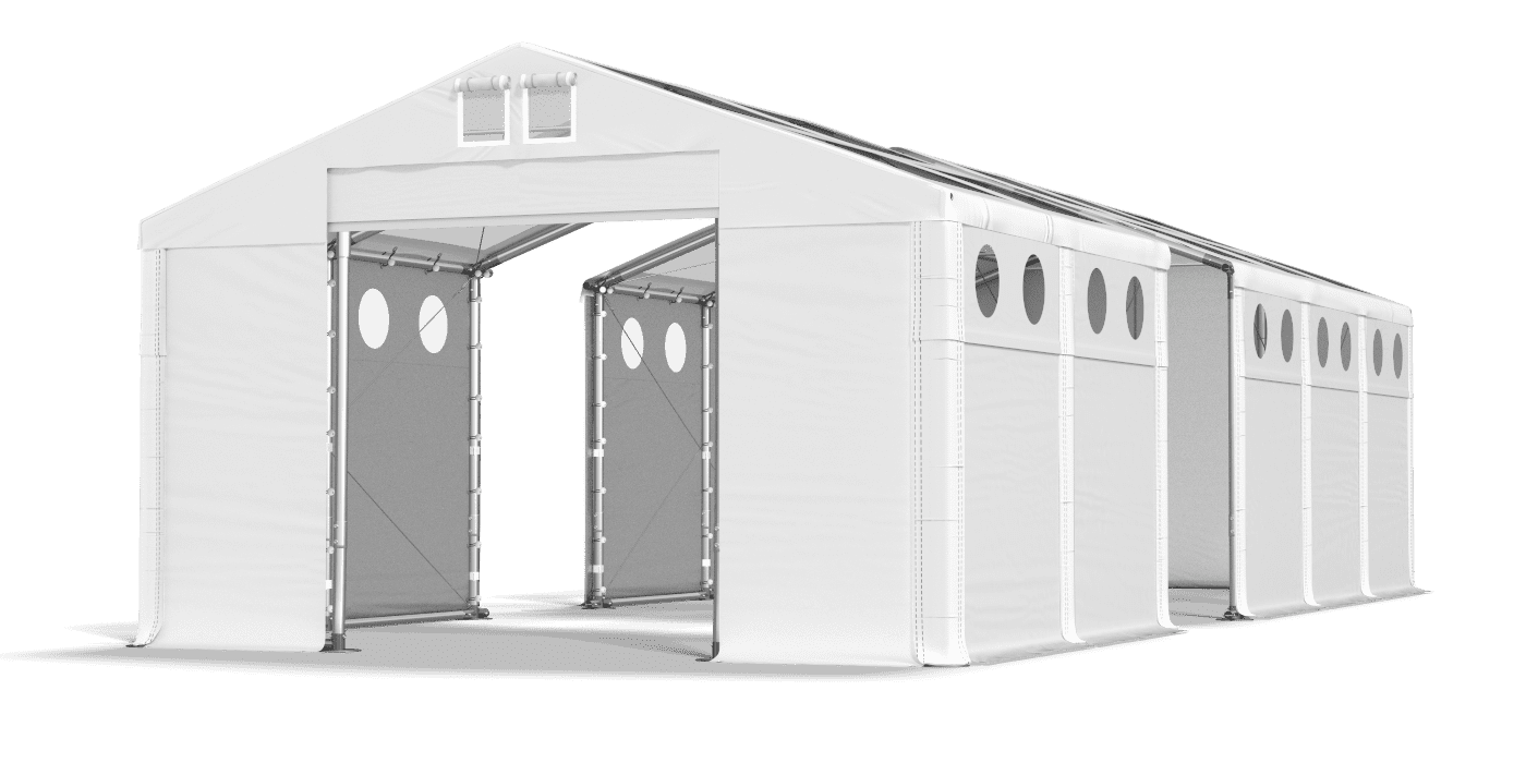 Brána stanu otvorená