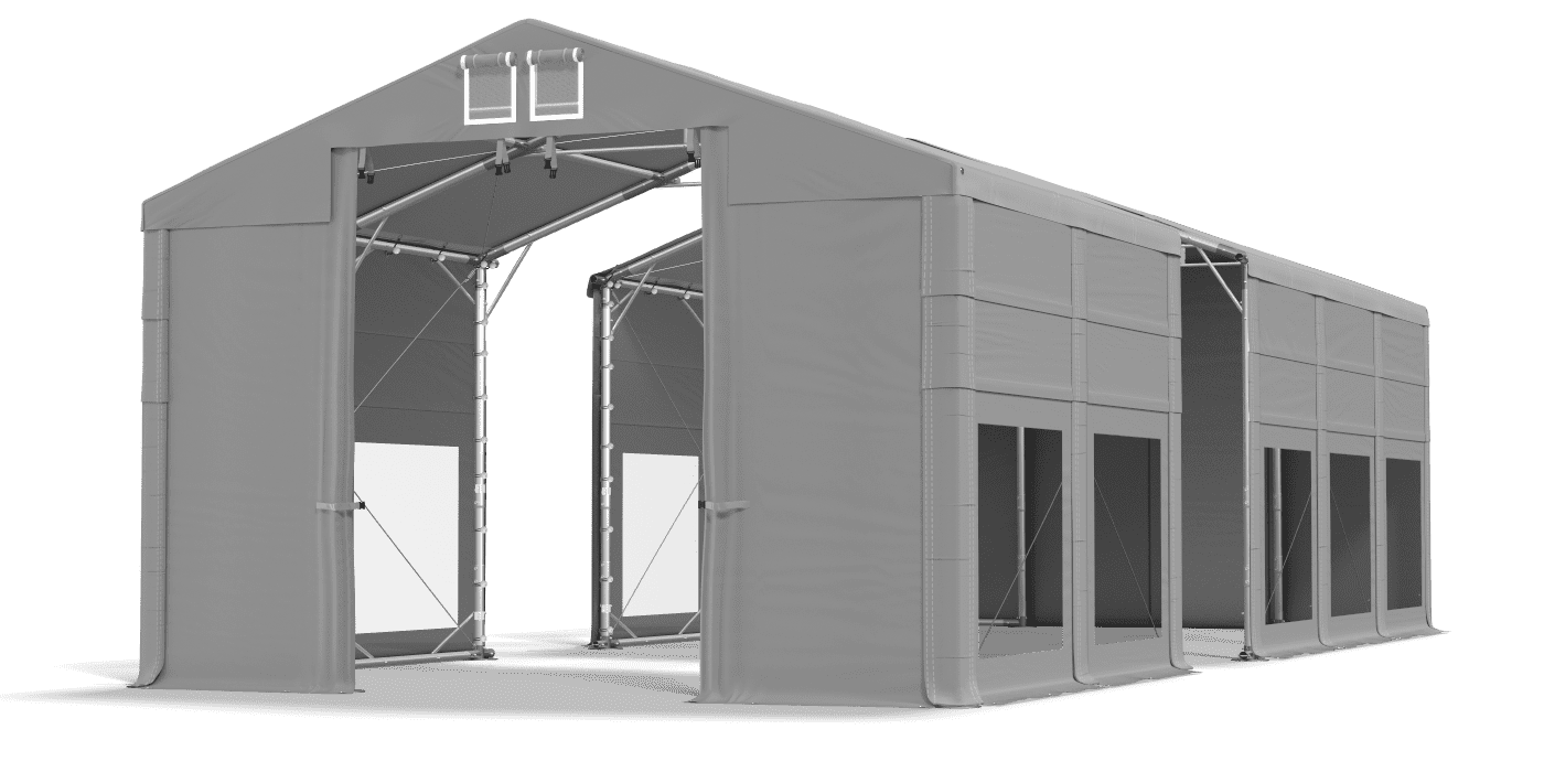 Brána stanu otvorená