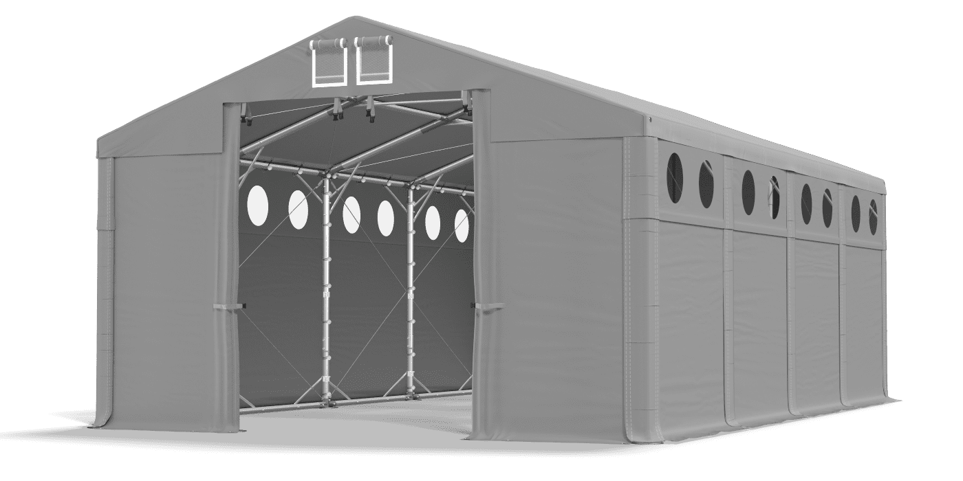 Brána stanu otvorená