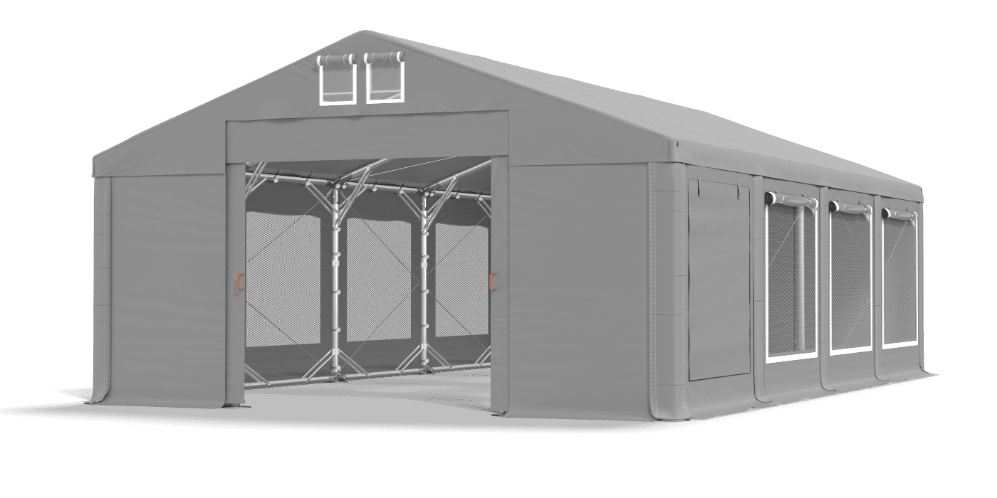 Brána stanu otvorená