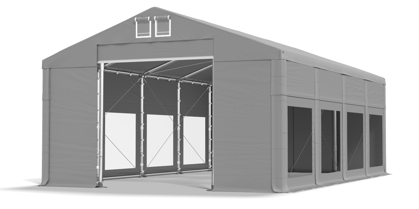 Brána stanu otvorená