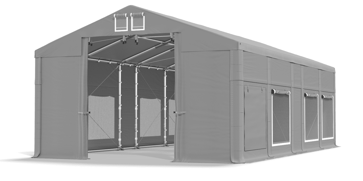 Brána stanu otvorená