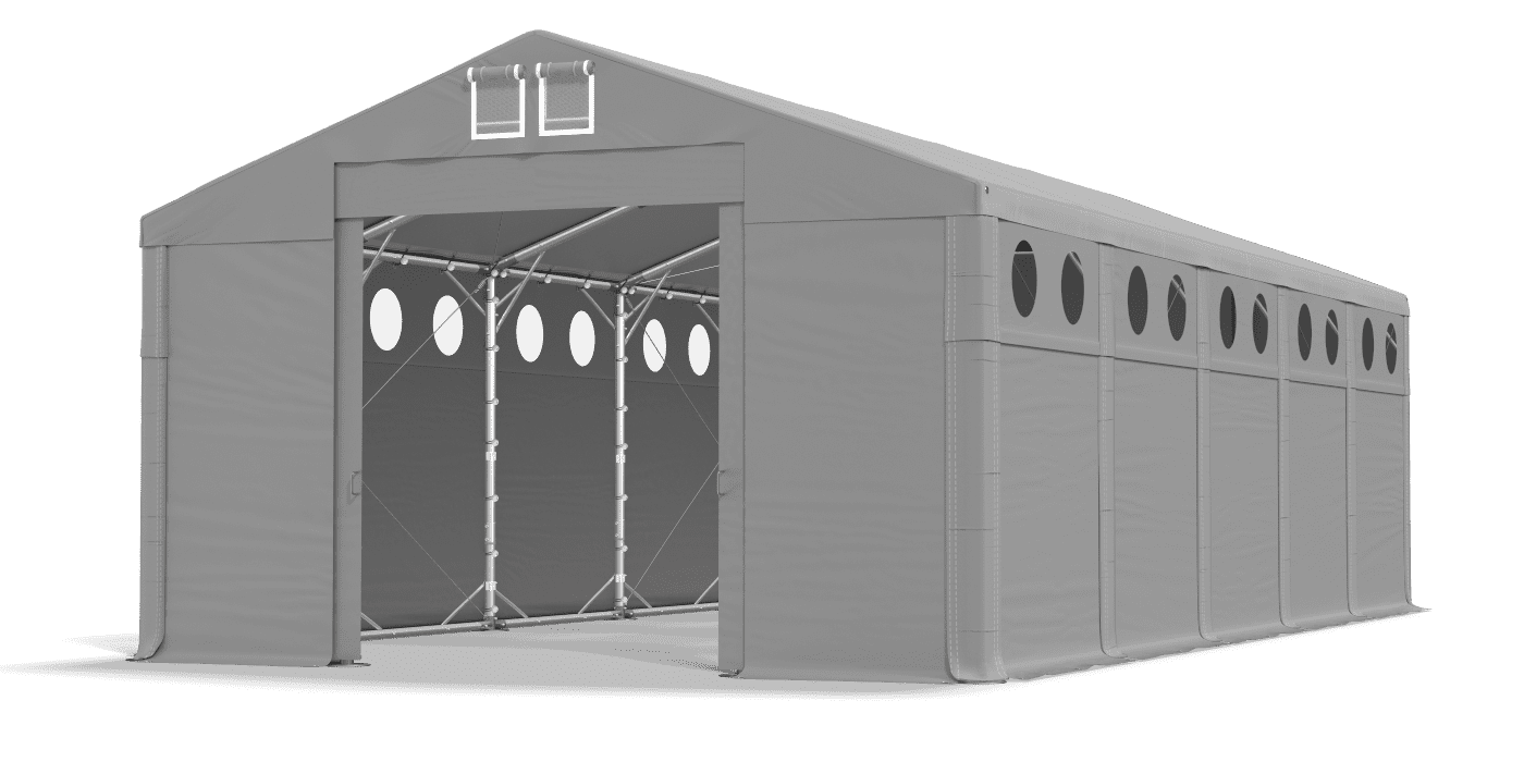 Brána stanu otvorená