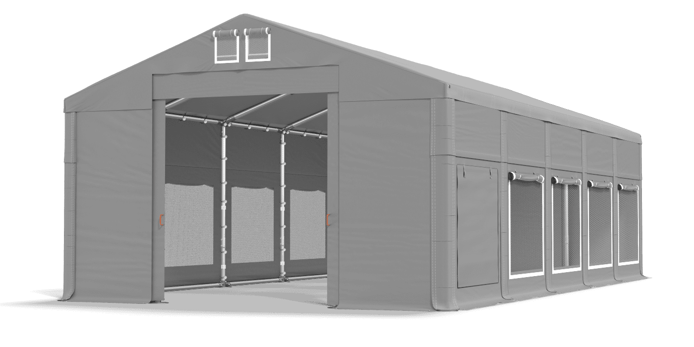 Brána stanu otvorená