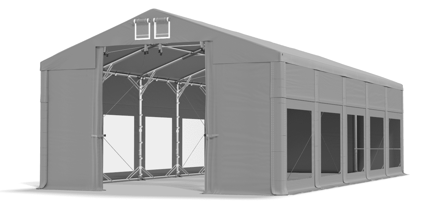 Brána stanu otvorená