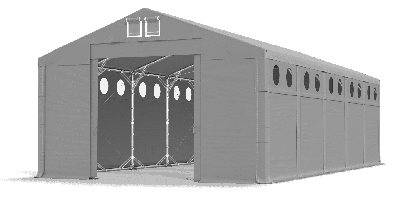 Brána stanu otvorená