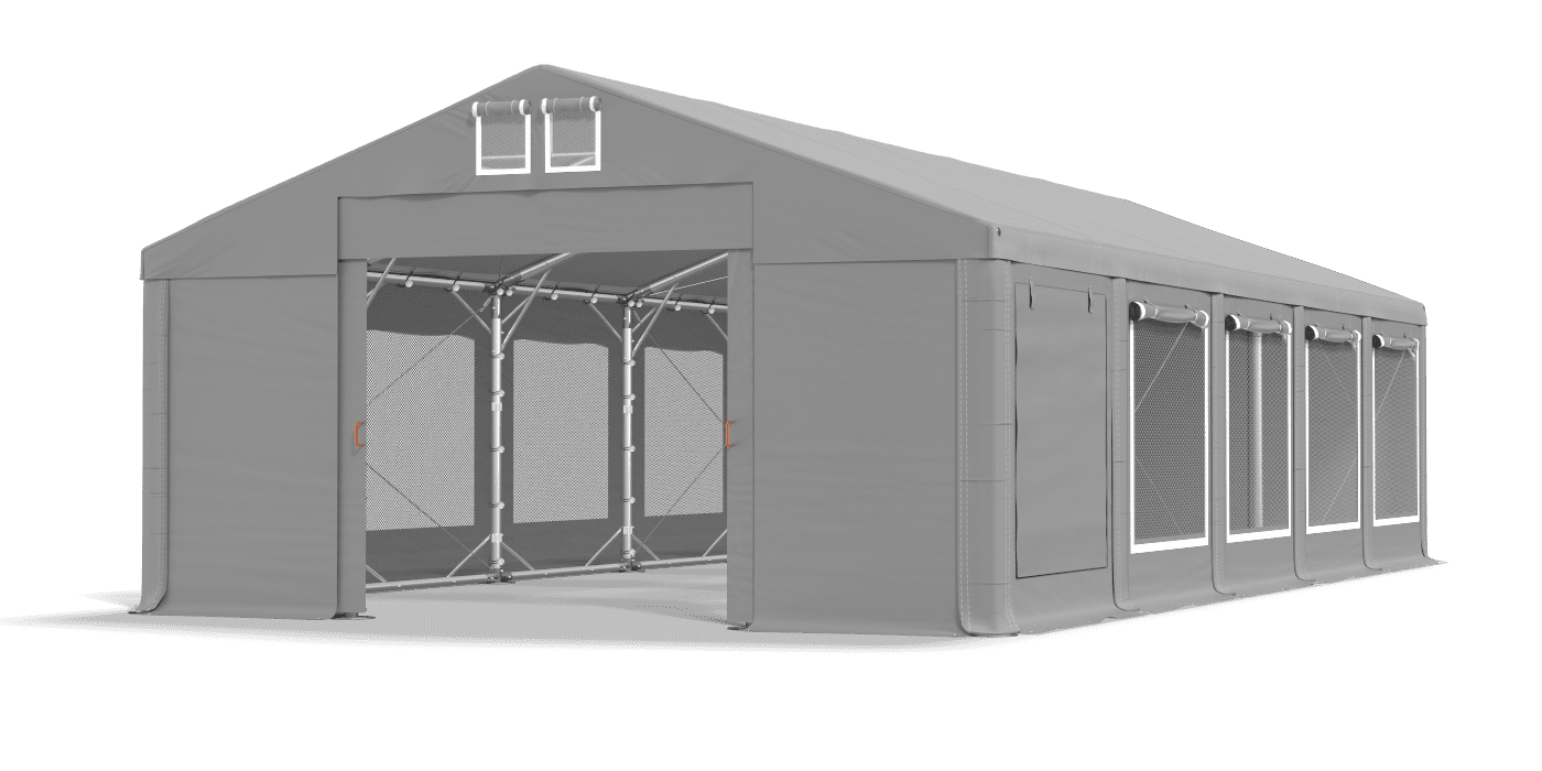 Brána stanu otvorená