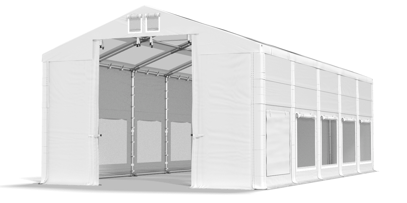 Brána stanu otvorená