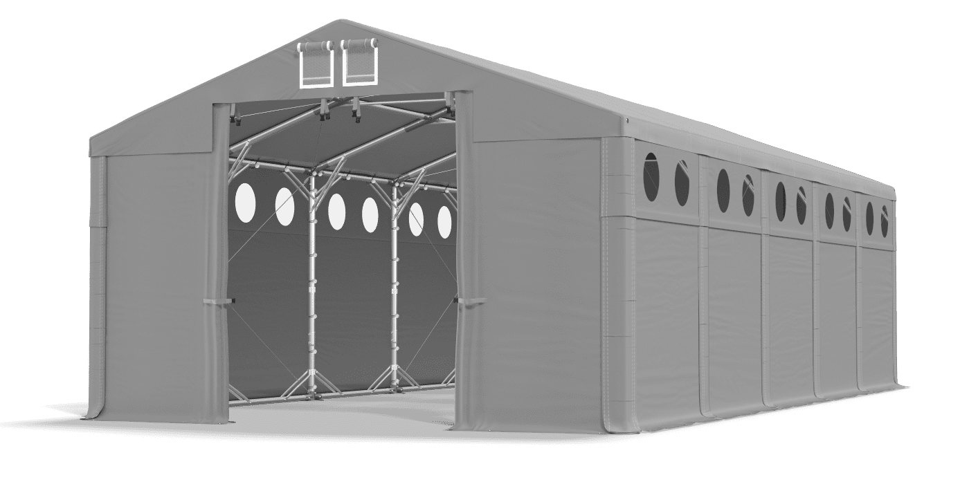 Brána stanu otvorená