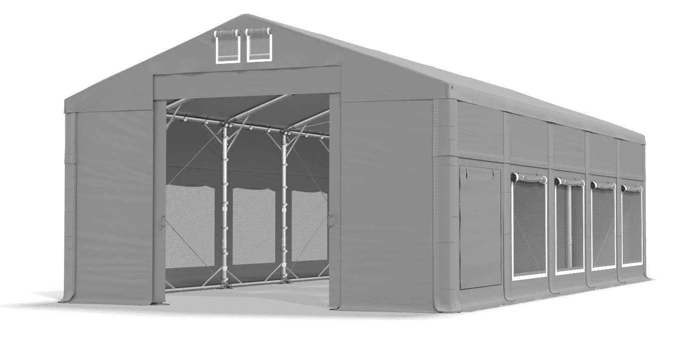 Brána stanu otvorená