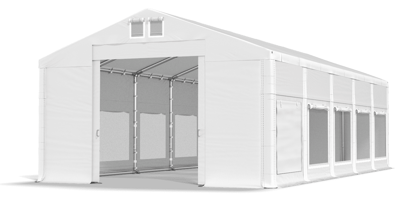 Brána stanu otvorená