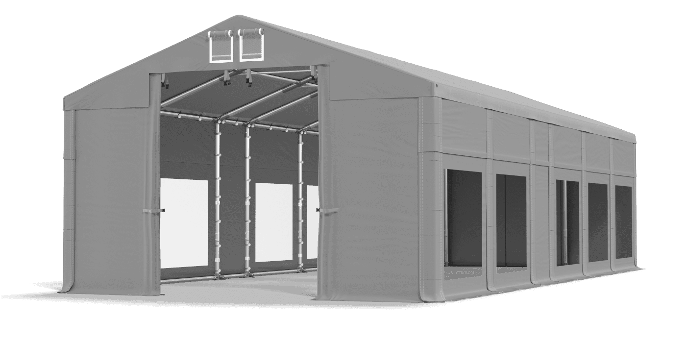 Brána stanu otvorená