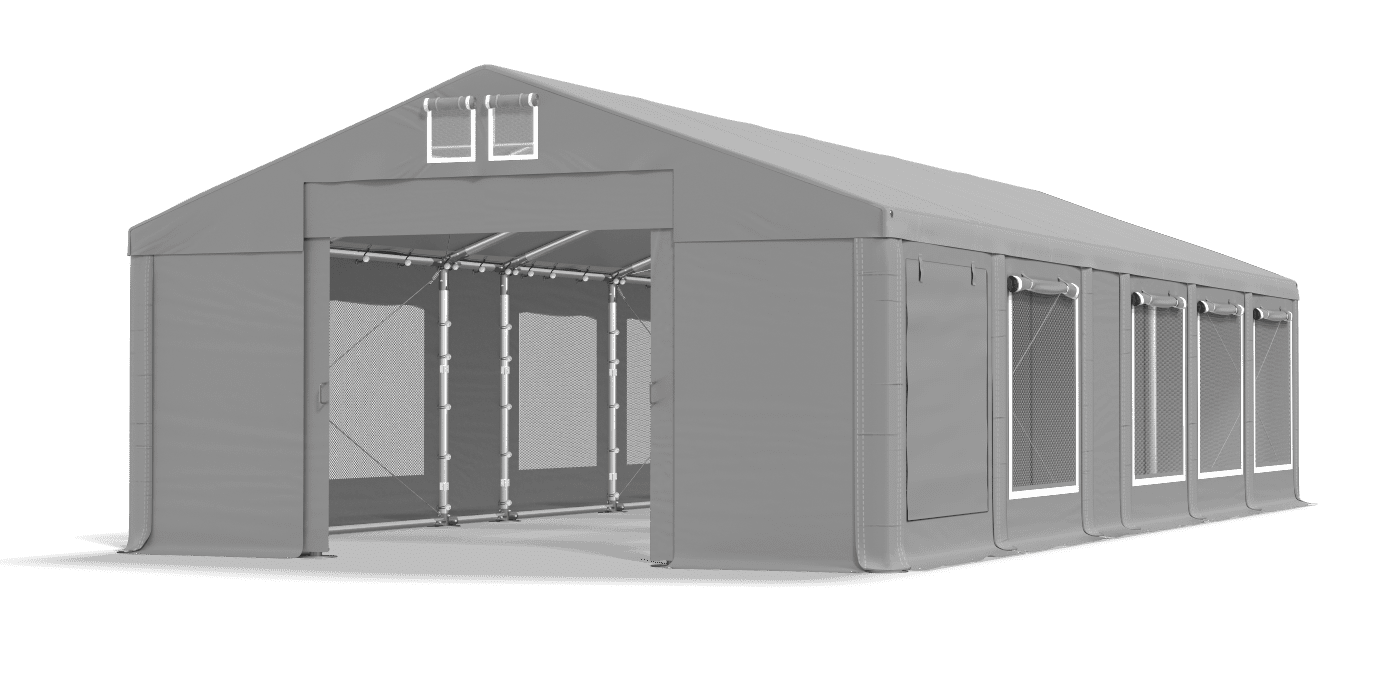 Brána stanu otvorená