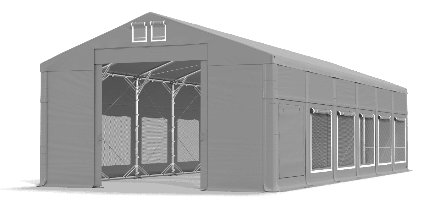 Brána stanu otvorená