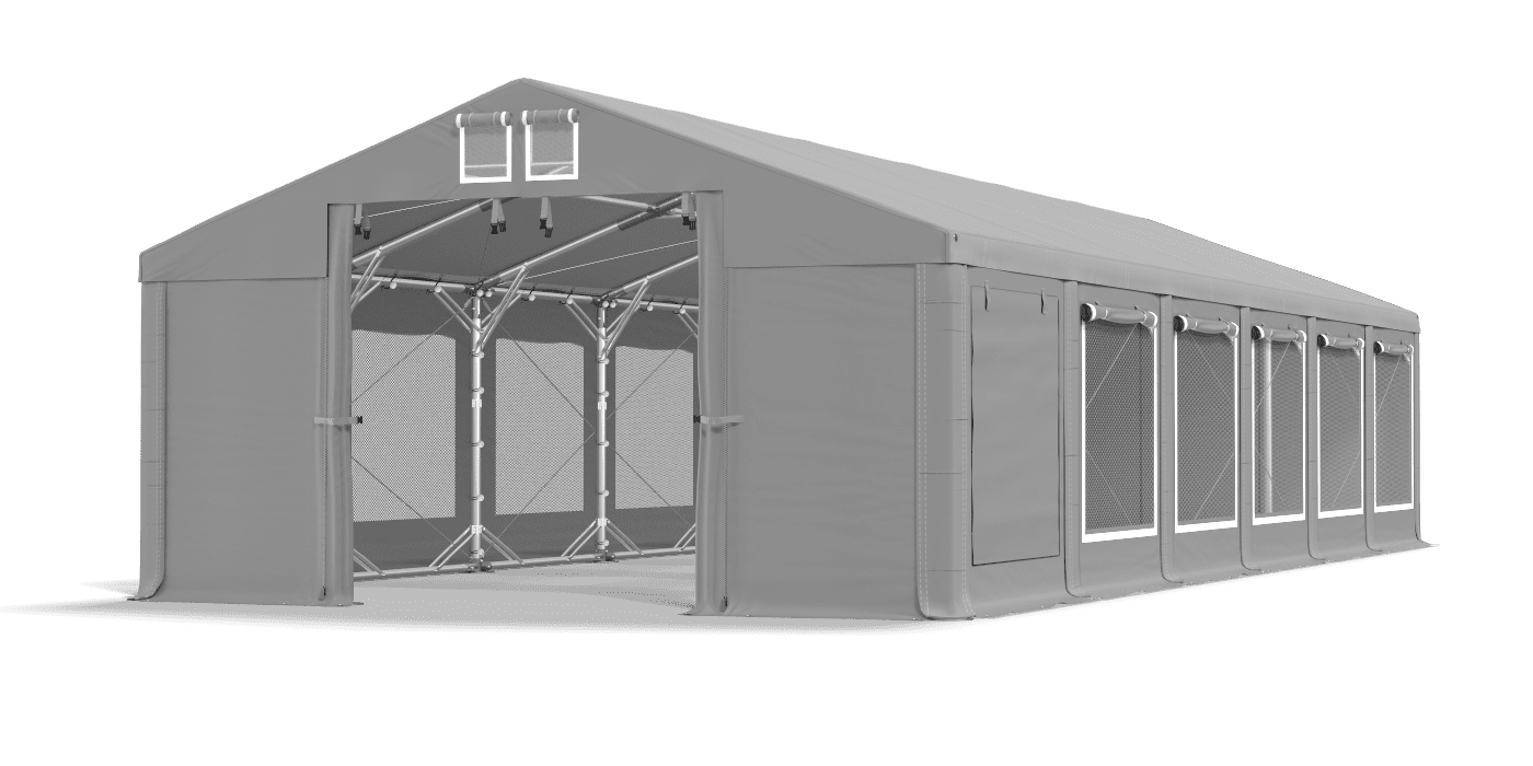 Brána stanu otvorená