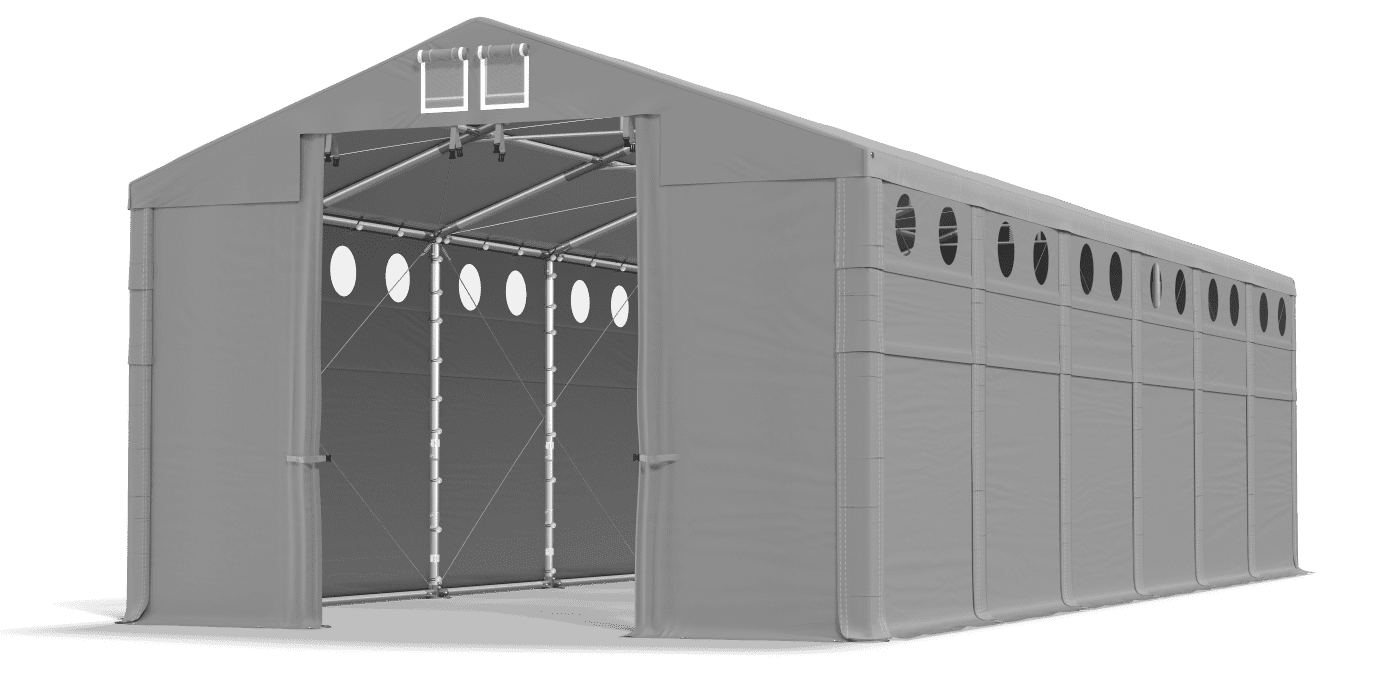 Brána stanu otvorená