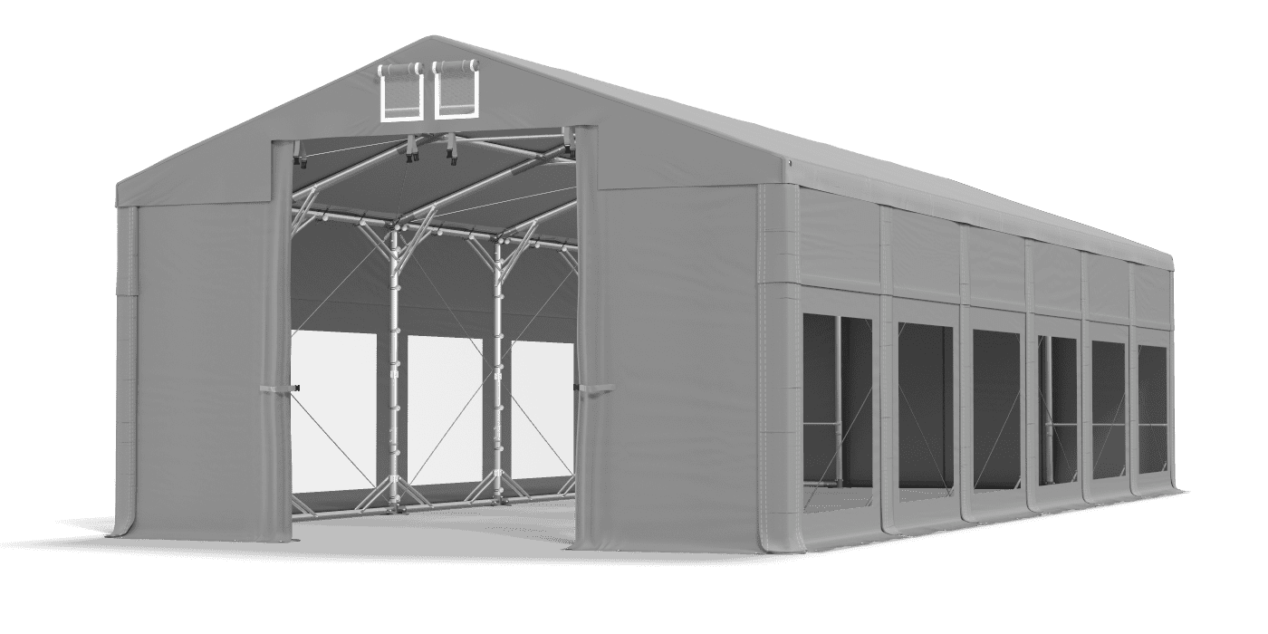 Brána stanu otvorená