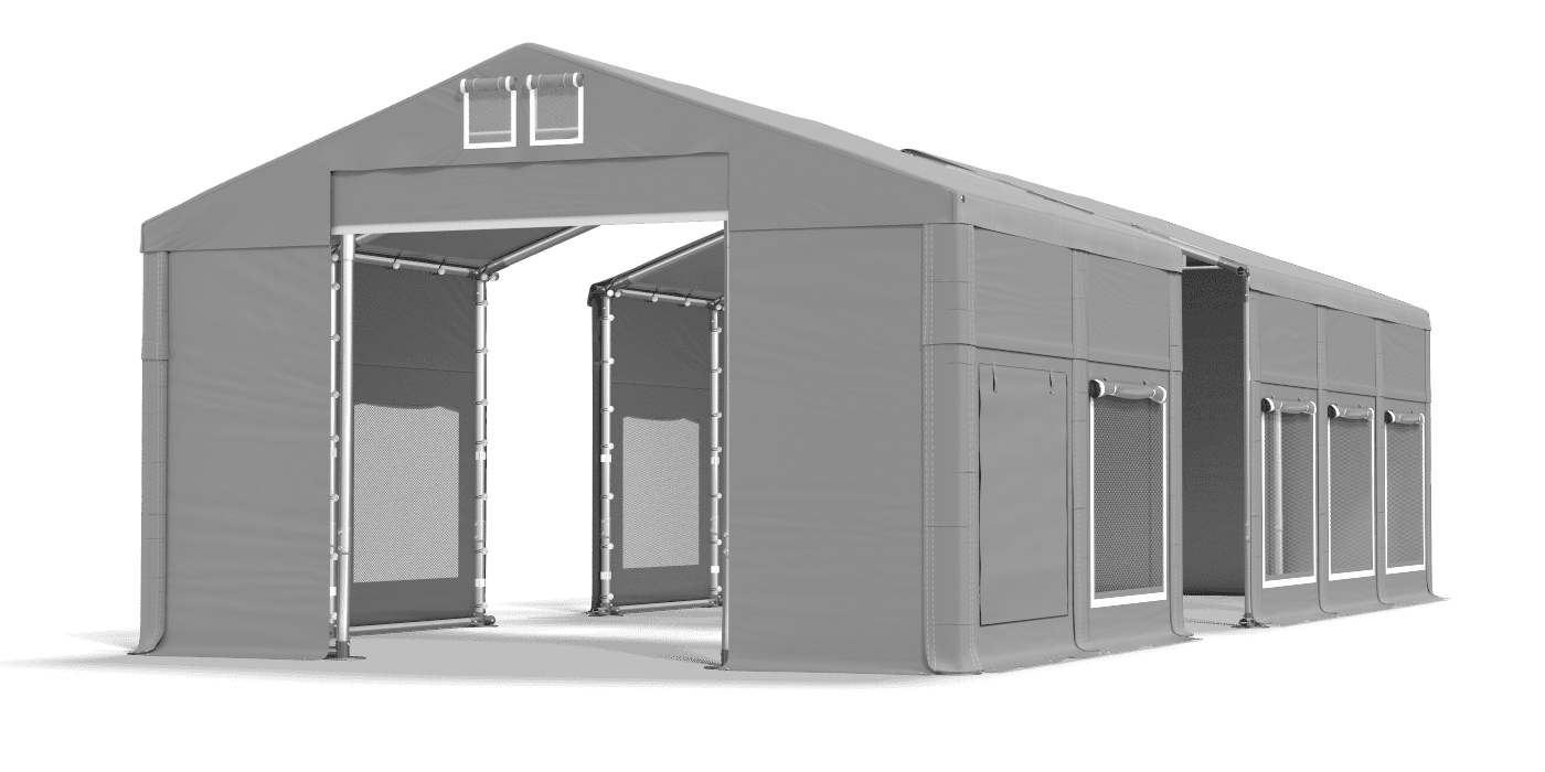 Brána stanu otvorená