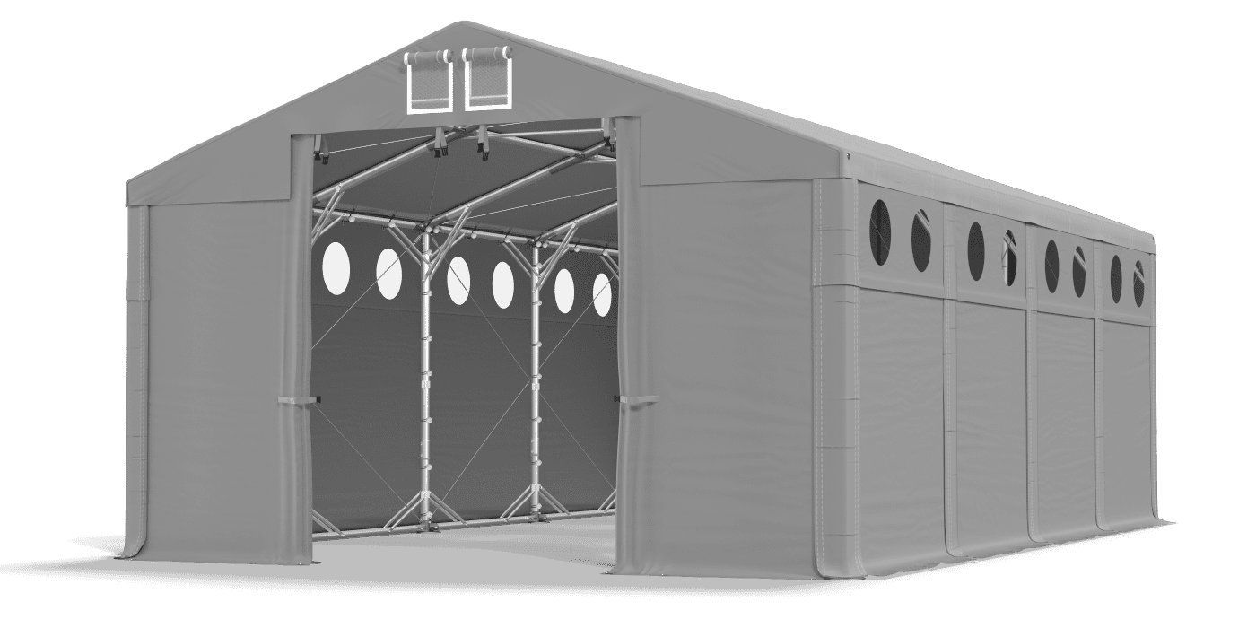 Brána stanu otvorená