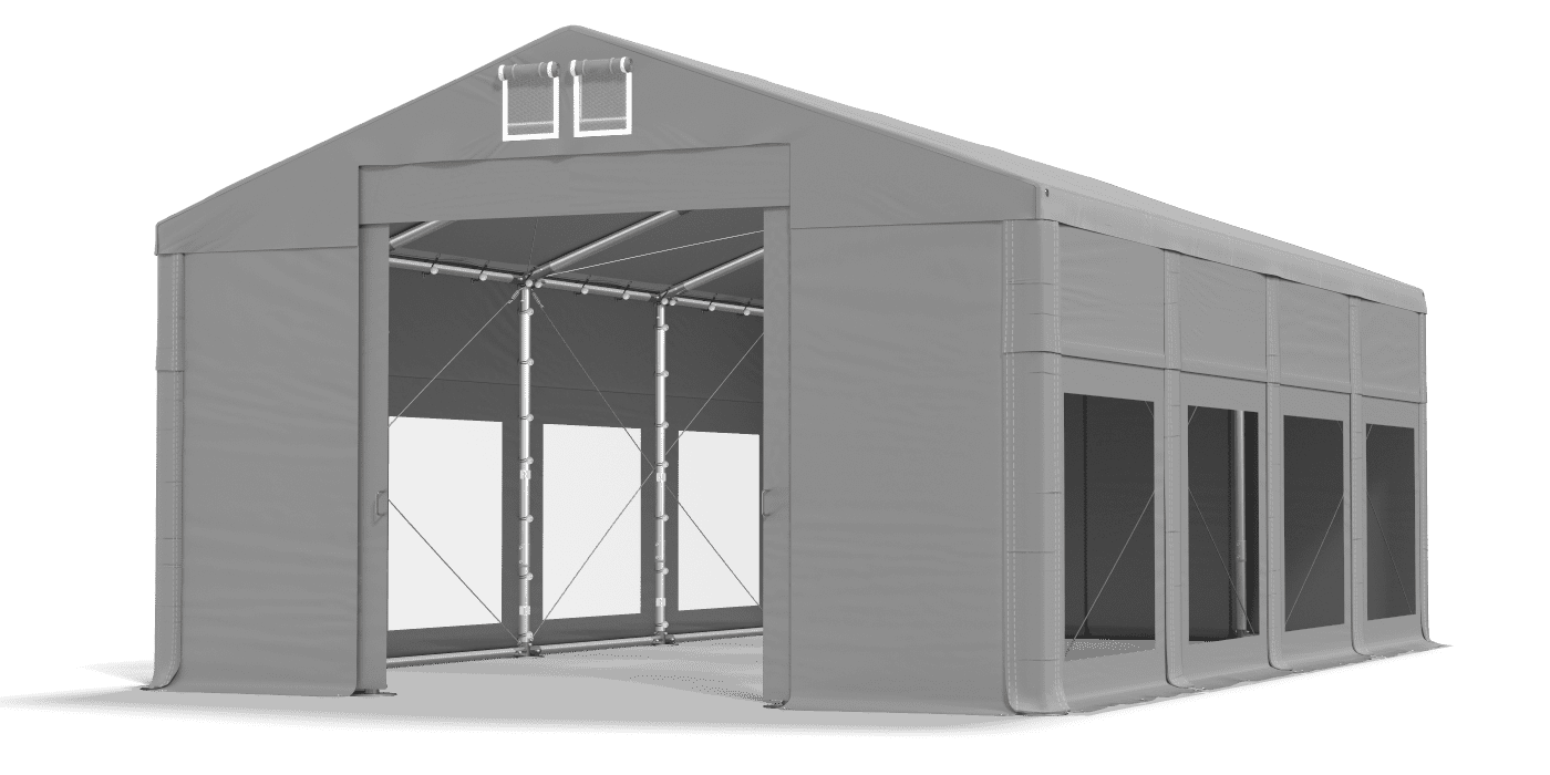 Brána stanu otvorená