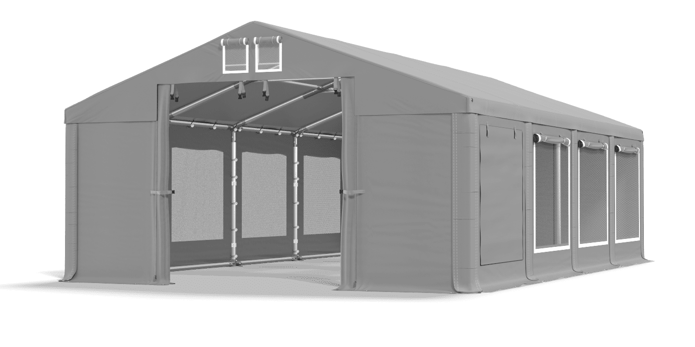 Brána stanu otvorená