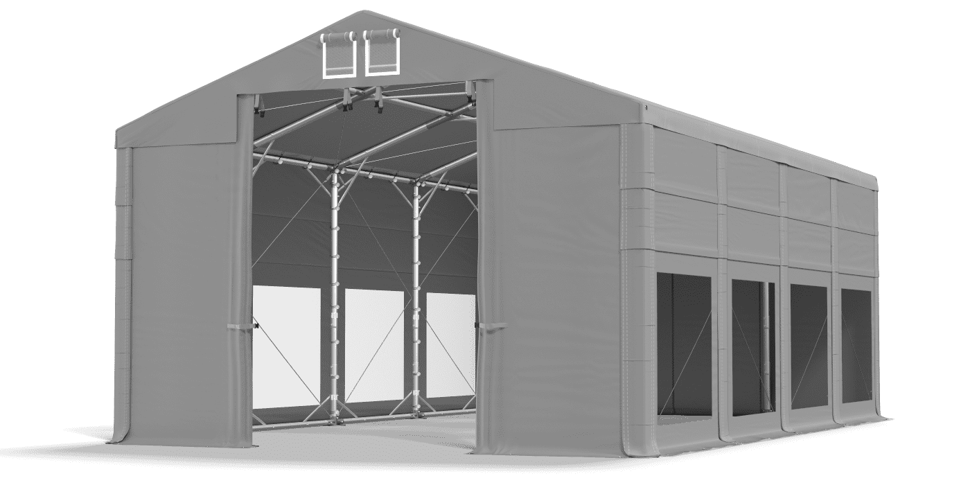 Brána stanu otvorená