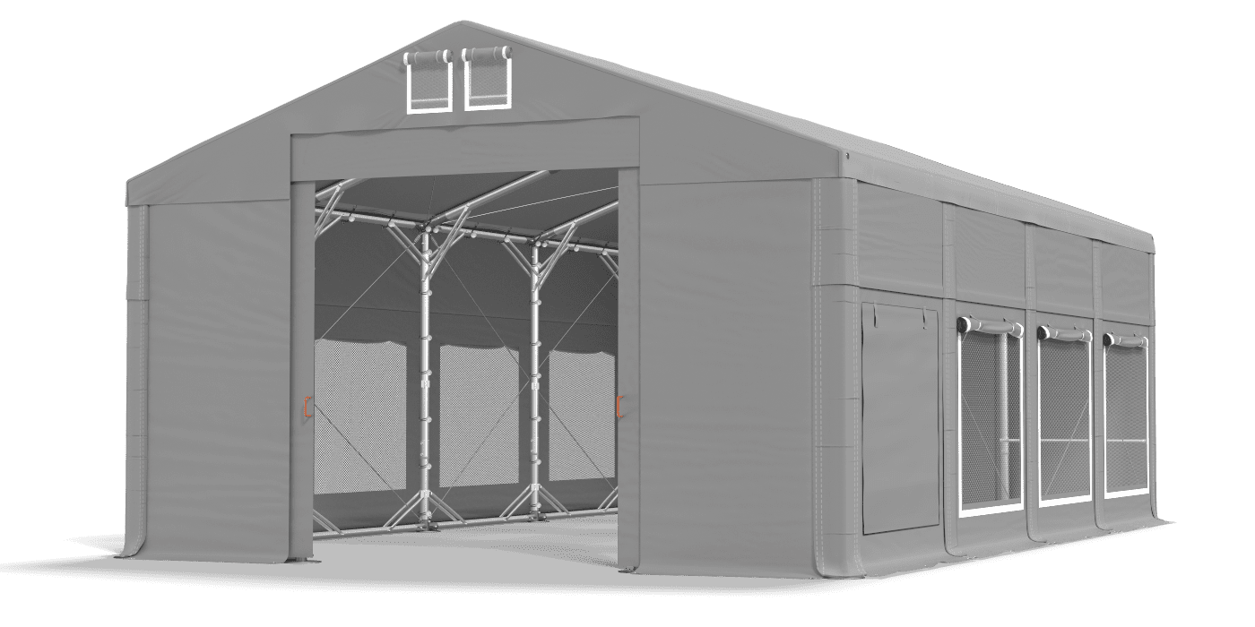 Brána stanu otvorená