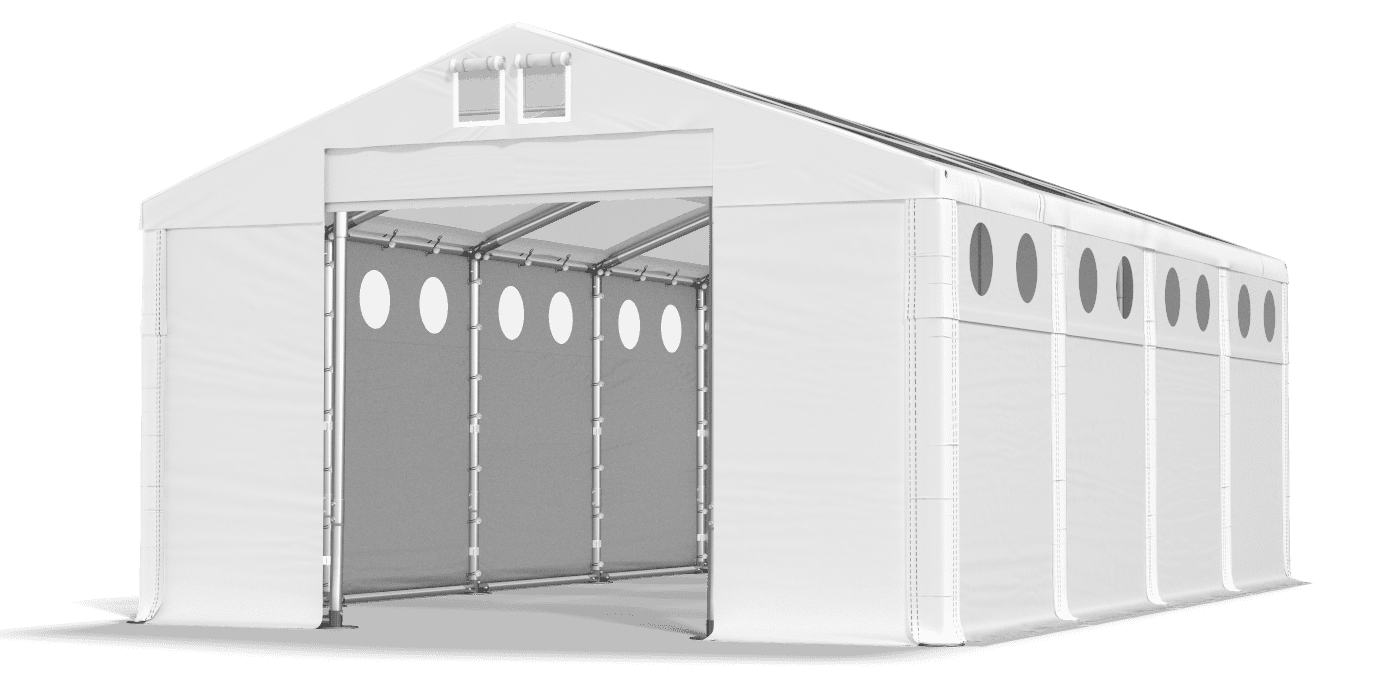 Brána stanu otvorená