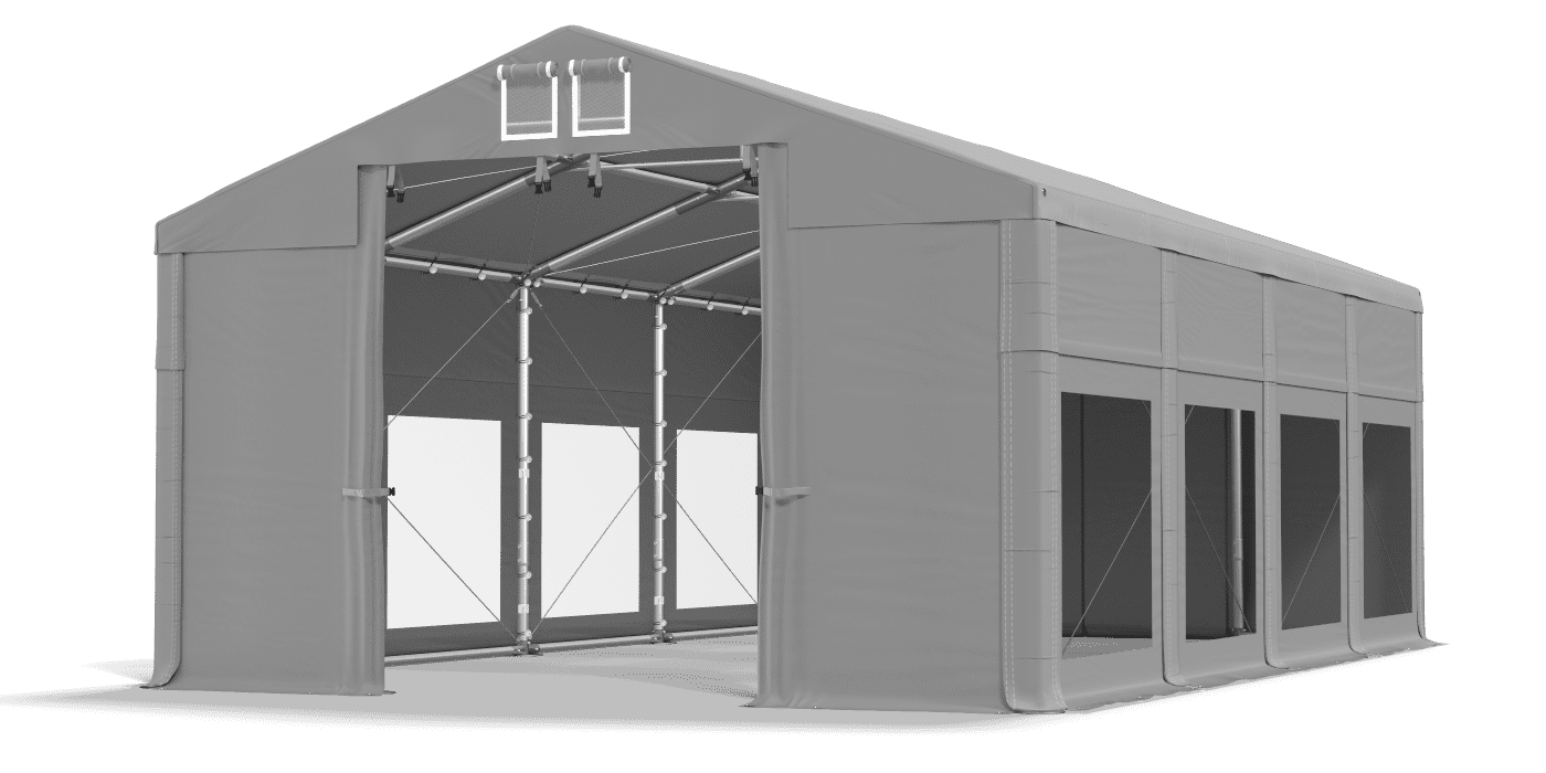 Brána stanu otvorená