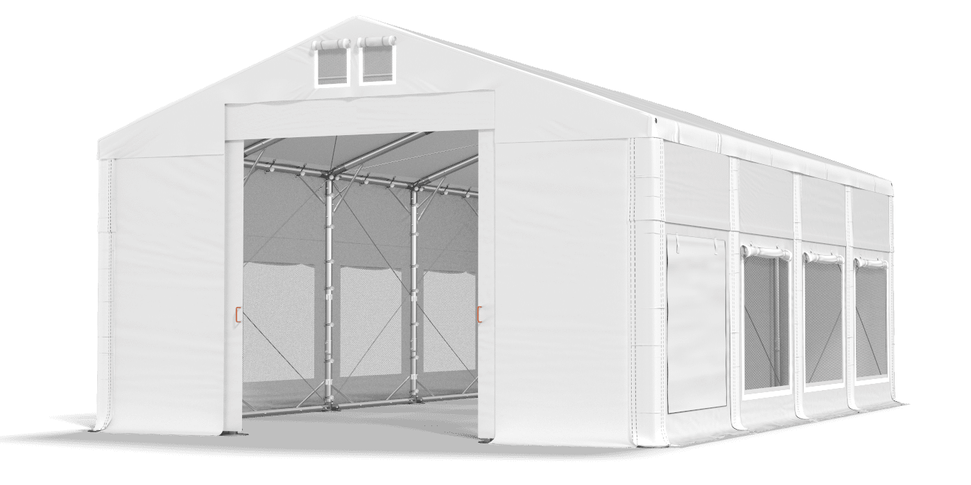 Brána stanu otvorená