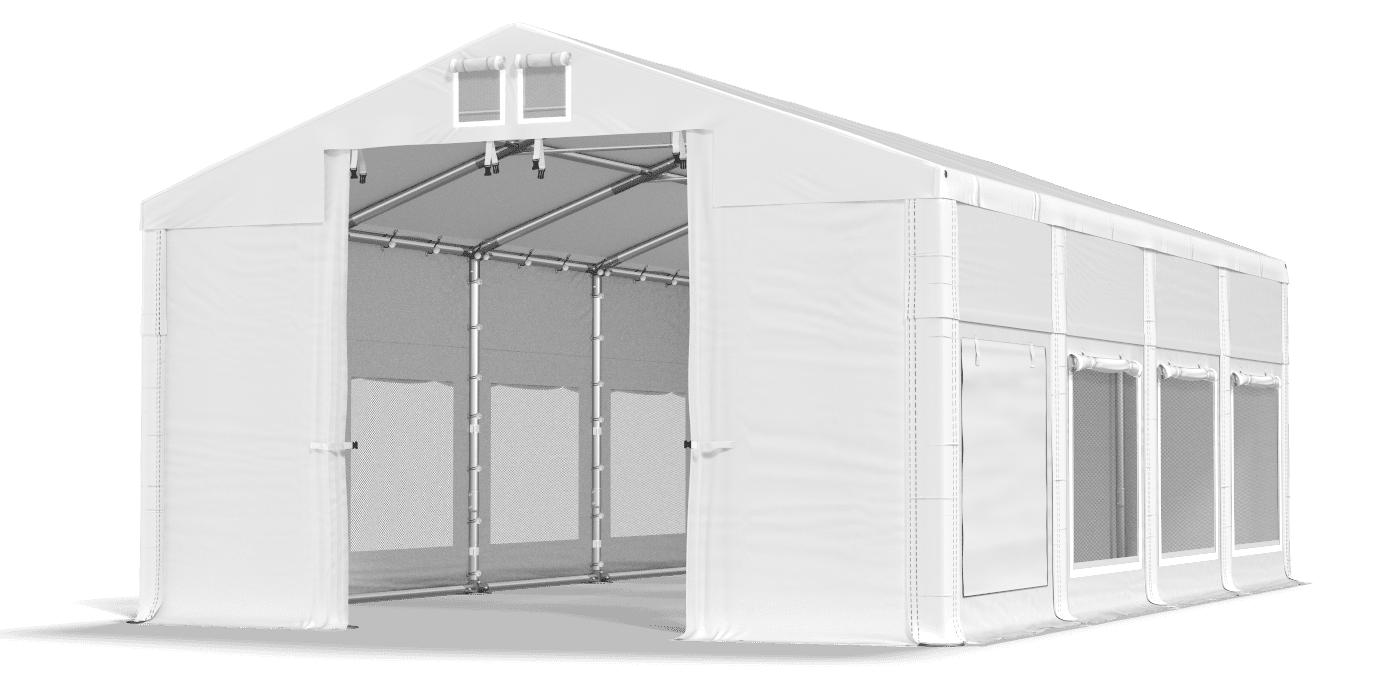 Brána stanu otvorená