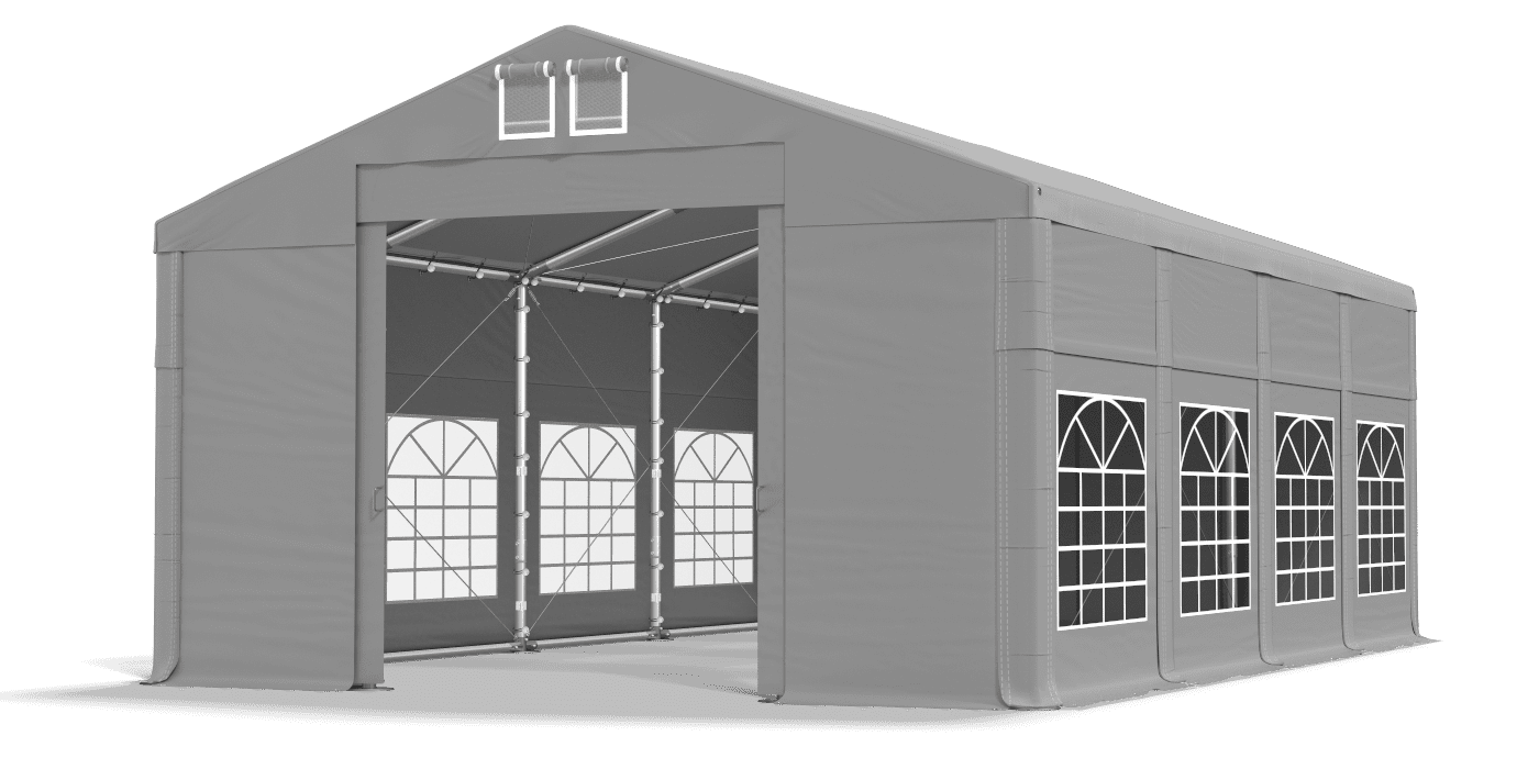 Brána stanu otvorená