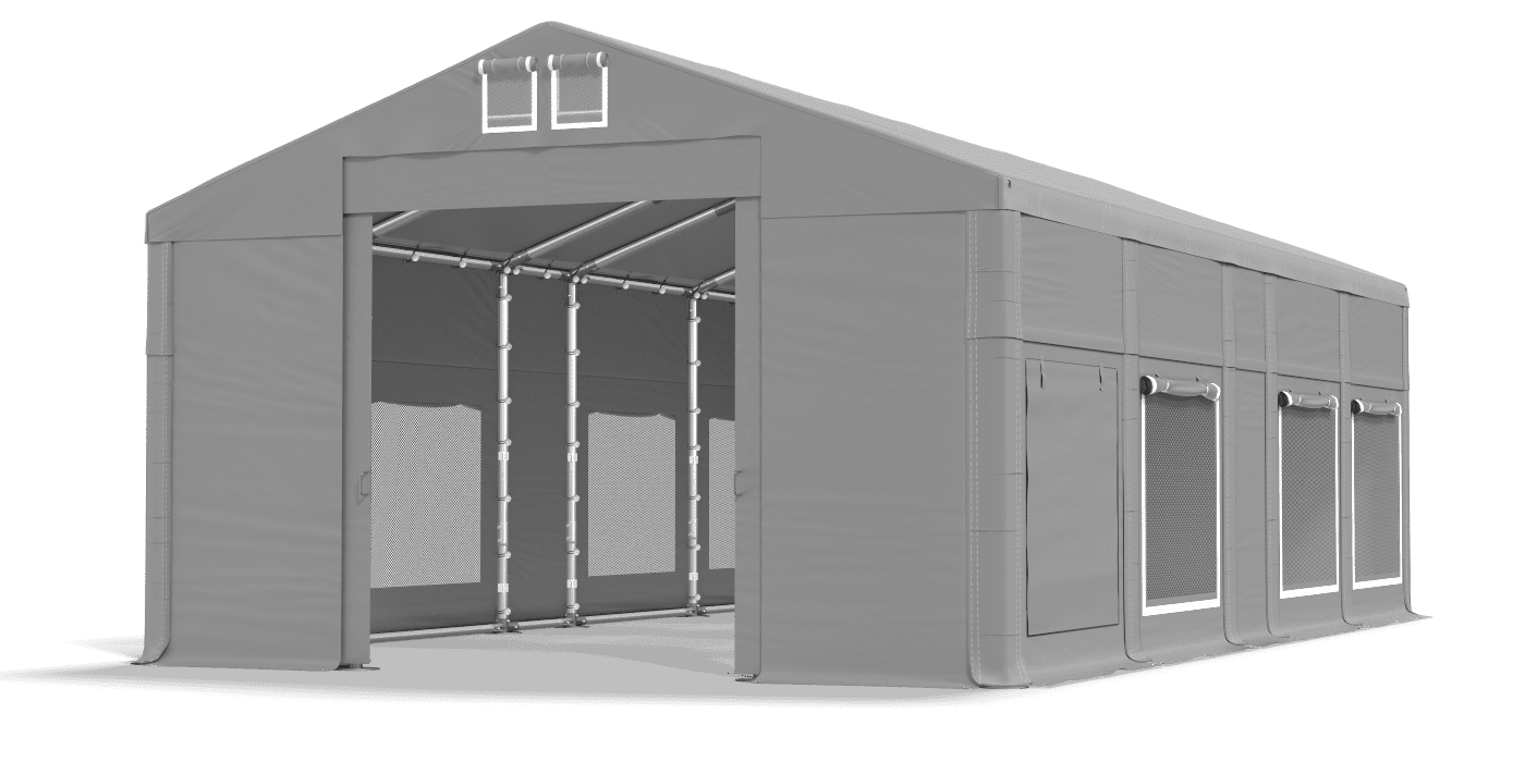 Brána stanu otvorená