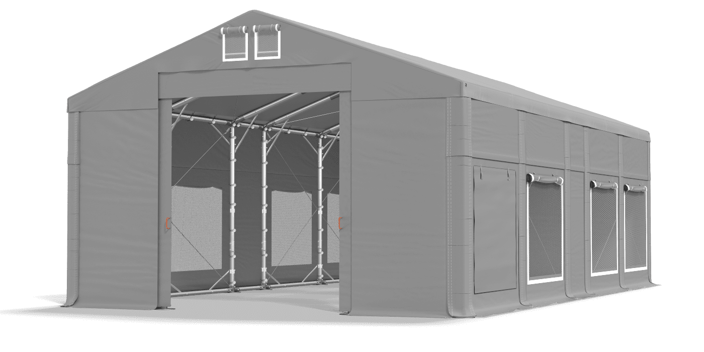 Brána stanu otvorená