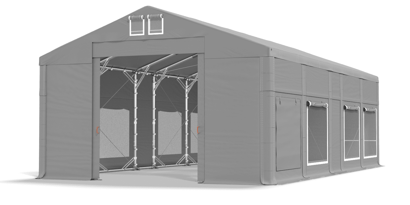 Brána stanu otvorená