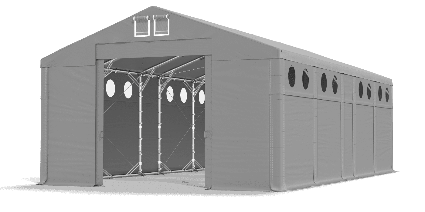 Brána stanu otvorená