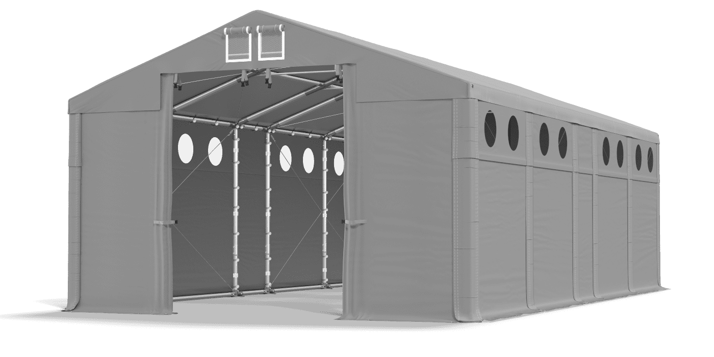 Brána stanu otvorená