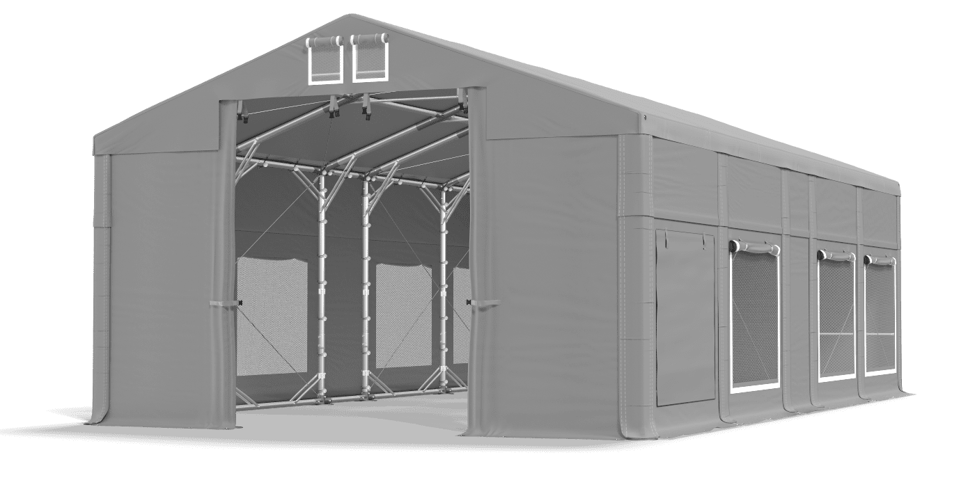 Brána stanu otvorená